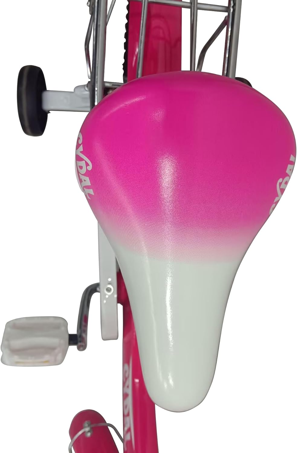 CYDAL 12 Inch Pink Kids Bike for Girls (Ages 5–7) – Children’s Bicycle with Stabilisers, Basket, Bell & Adjustable Seat