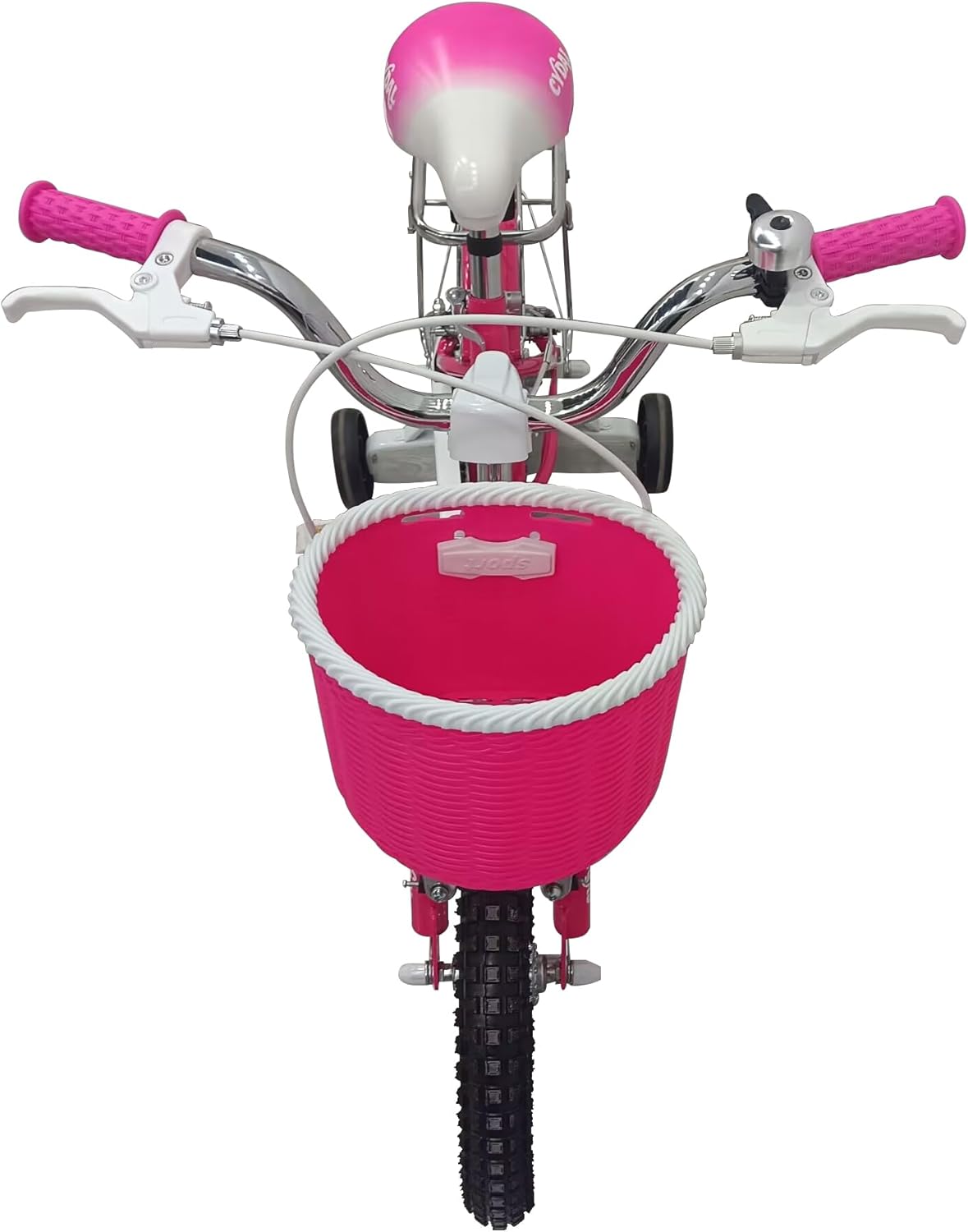 CYDAL 16 Inch Pink Kids Bike for Girls – Adjustable Children’s Bicycle with Basket & Stabilisers | Perfect Birthday Gift